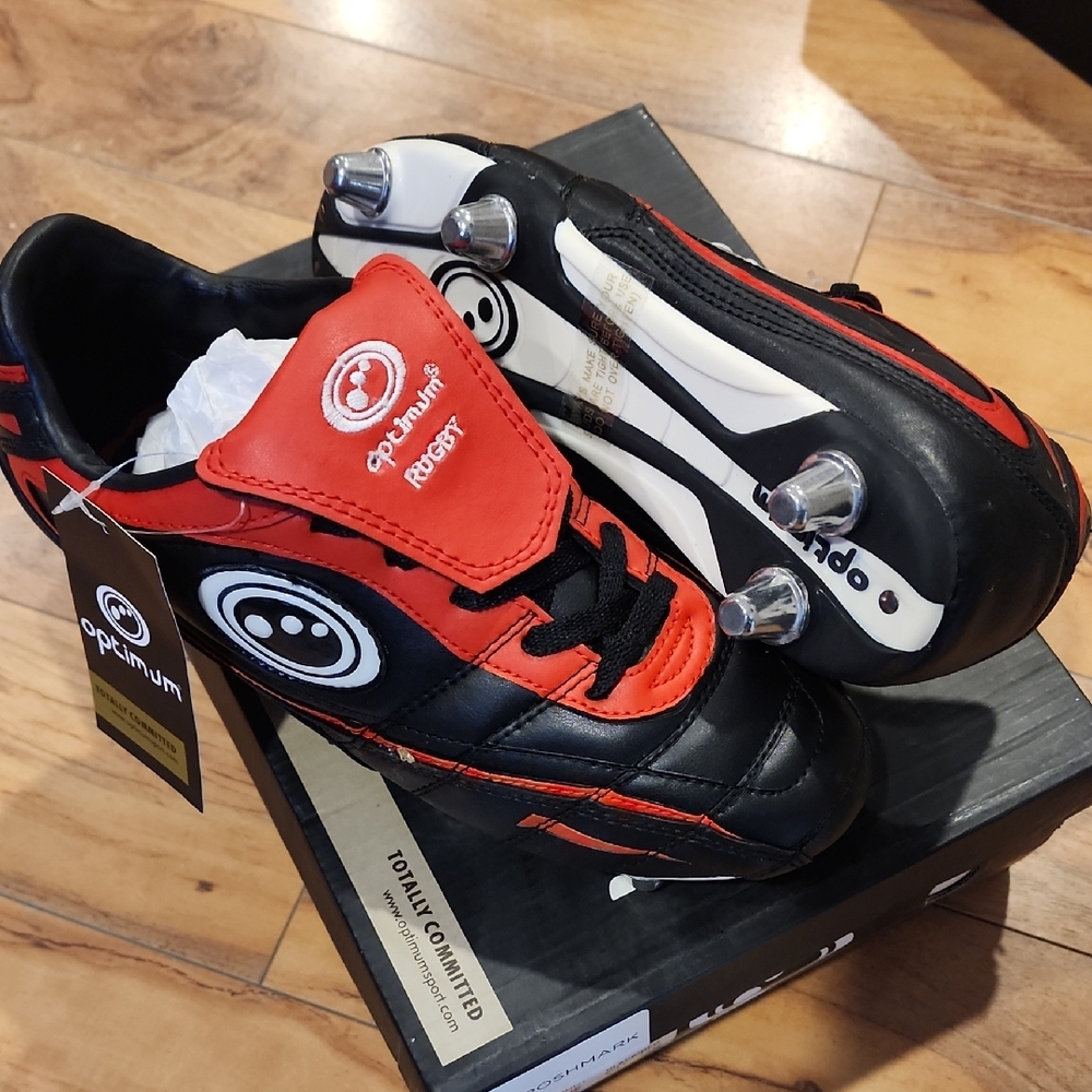 Optimum Blaze 2 Rugby Boots Red and Black Men's